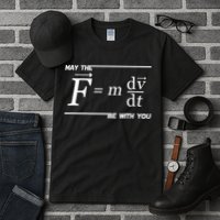 May The (F=m*dv/dt) Be With You Funny Gift For Physics Science Tall T-Shirt