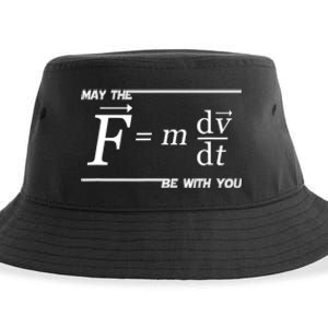 May The (F=m*dv/dt) Be With You Funny Gift For Physics Science Sustainable Bucket Hat