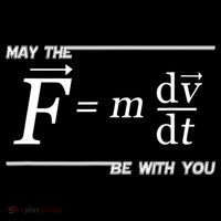 May The (F=m*dv/dt) Be With You Funny Gift For Physics Science Hooded Wearable Blanket