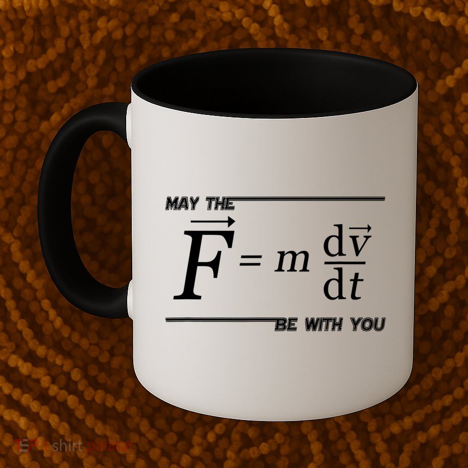 May The (F=m*dv/dt) Be With You Funny Gift For Physics Science Mug