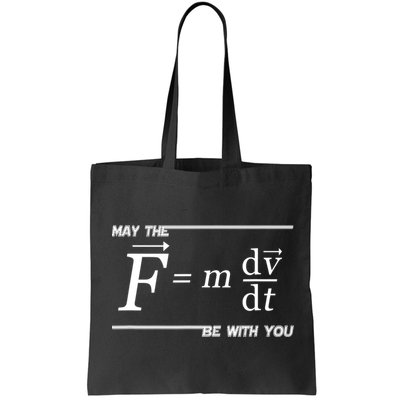 May The (F=m*dv/dt) Be With You Funny Gift For Physics Science Bag