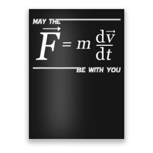 May The (F=m*dv/dt) Be With You Funny Gift For Physics Science Poster