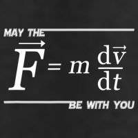 May The (F=m*dv/dt) Be With You Funny Gift For Physics Science 25L Jumbo Tote