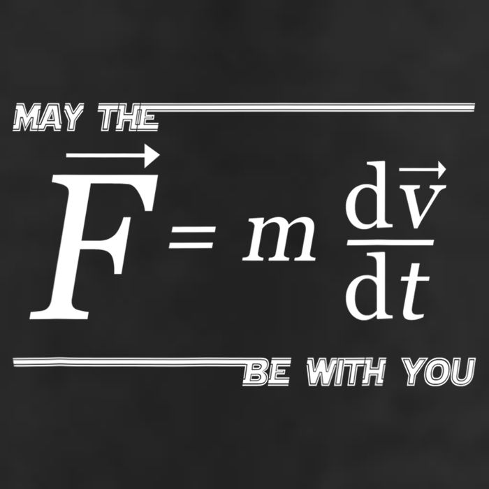 May The (F=m*dv/dt) Be With You Funny Gift For Physics Science 25L Jumbo Tote