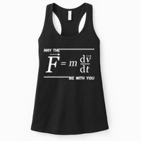 May The (F=m*dv/dt) Be With You Funny Gift For Physics Science Womens Tank Top
