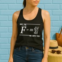 May The (F=m*dv/dt) Be With You Funny Gift For Physics Science Womens Tank Top