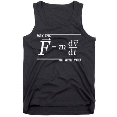 May The (F=m*dv/dt) Be With You Funny Gift For Physics Science Tank Top