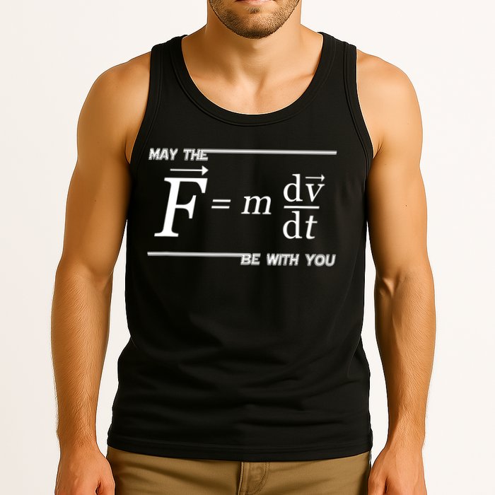 May The (F=m*dv/dt) Be With You Funny Gift For Physics Science Tank Top