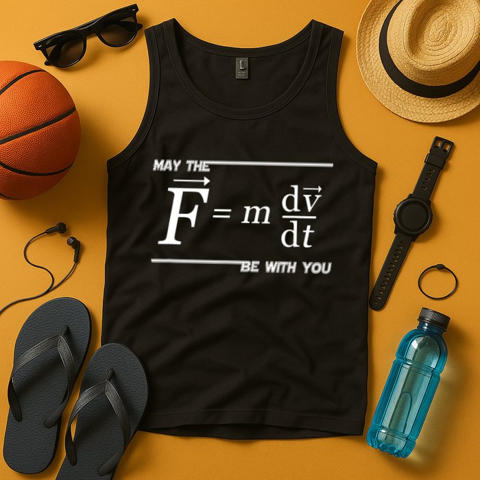 May The (F=m*dv/dt) Be With You Funny Gift For Physics Science Tank Top