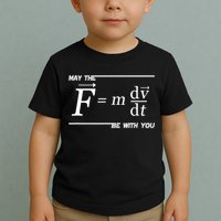 May The (F=m*dv/dt) Be With You Funny Gift For Physics Science Toddler T-Shirt