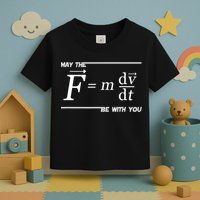 May The (F=m*dv/dt) Be With You Funny Gift For Physics Science Toddler T-Shirt
