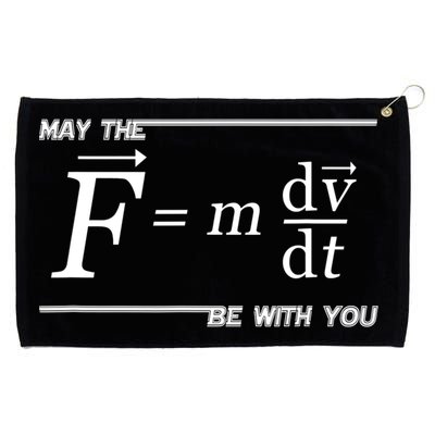 May The (F=m*dv/dt) Be With You Funny Gift For Physics Science Grommeted Golf Towel