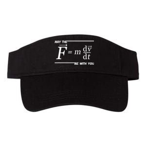 May The (F=m*dv/dt) Be With You Funny Gift For Physics Science Valucap Bio-Washed Visor