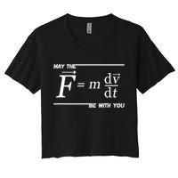 May The (F=m*dv/dt) Be With You Funny Gift For Physics Science Crop Top