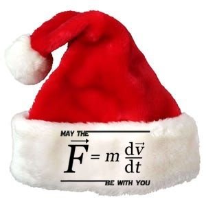 May The (F=m*dv/dt) Be With You Funny Gift For Physics Science Premium Christmas Santa Hat