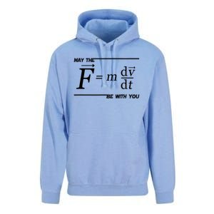 May The (F=m*dv/dt) Be With You Funny Gift For Physics Science Unisex Surf Hoodie