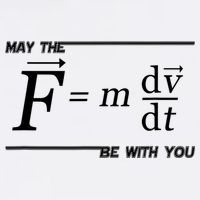 May The (F=m*dv/dt) Be With You Funny Gift For Physics Science Garment-Dyed Sweatshirt