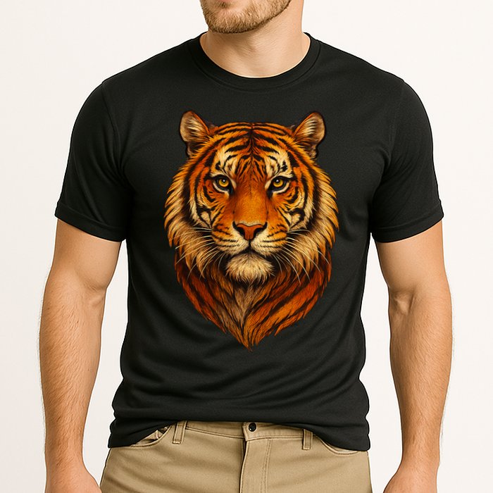 Majestic Tiger Face – Hyper Detailed Wild Animal Art Cooling Performance Crew T-Shirt
