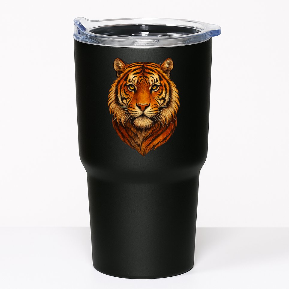 Majestic Tiger Face – Hyper Detailed Wild Animal Art Tumbler