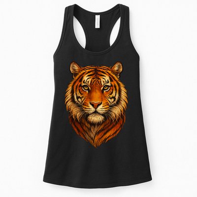Majestic Tiger Face – Hyper Detailed Wild Animal Art Womens Tank Top