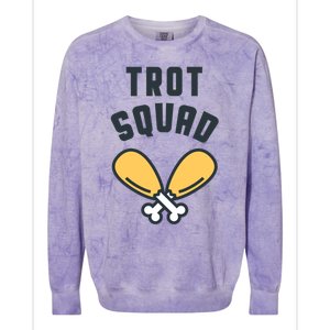 Matching Thanksgiving Funny Turkey Trot Squad Costume Gift Colorblast Crewneck Sweatshirt