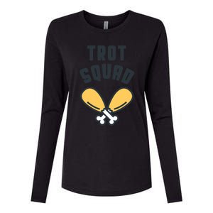 Matching Thanksgiving Funny Turkey Trot Squad Costume Gift Womens Cotton Relaxed Long Sleeve T-Shirt