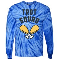 Matching Thanksgiving Funny Turkey Trot Squad Costume Gift Tie-Dye Long Sleeve Shirt