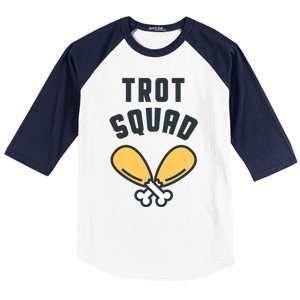 Matching Thanksgiving Funny Turkey Trot Squad Costume Gift Baseball Sleeve Shirt