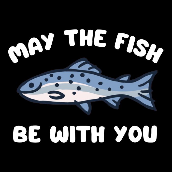 MAY THE FISH BE WITH YOU FUNNY MAY THE FISH BE WITH YOU 7-Panel Snapback Hat