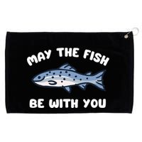 MAY THE FISH BE WITH YOU FUNNY MAY THE FISH BE WITH YOU Grommeted Golf Towel