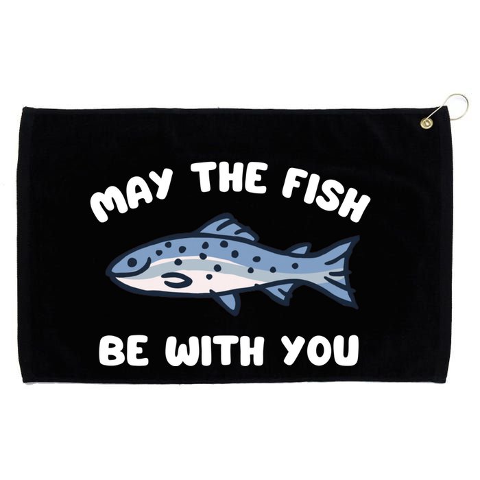 MAY THE FISH BE WITH YOU FUNNY MAY THE FISH BE WITH YOU Grommeted Golf Towel
