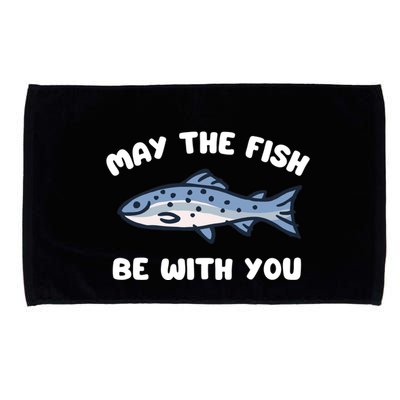 MAY THE FISH BE WITH YOU FUNNY MAY THE FISH BE WITH YOU Microfiber Hand Towel