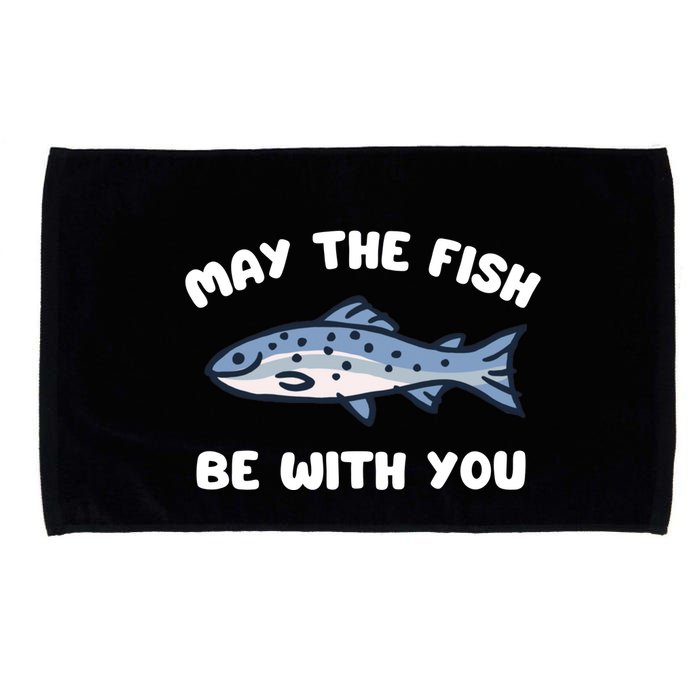 MAY THE FISH BE WITH YOU FUNNY MAY THE FISH BE WITH YOU Microfiber Hand Towel