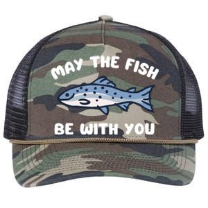 MAY THE FISH BE WITH YOU FUNNY MAY THE FISH BE WITH YOU Retro Rope Trucker Hat Cap