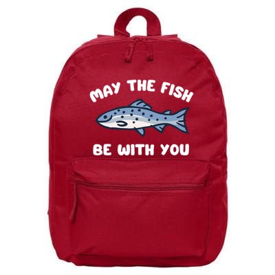 MAY THE FISH BE WITH YOU FUNNY MAY THE FISH BE WITH YOU 16 in Basic Backpack