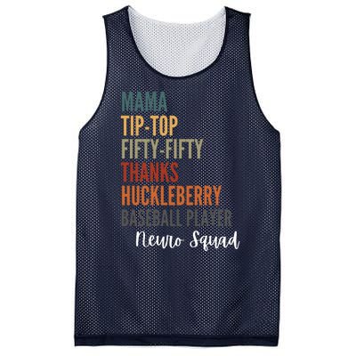 Mama Tiptop Fiftyfifty Thanks Huckleberry Baseball Player Neuro Squad Mesh Reversible Basketball Jersey Tank