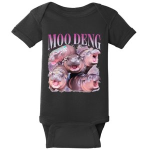 Moodeng The Famous Baby Pigmy Hippo Moodeng Gift Baby Bodysuit