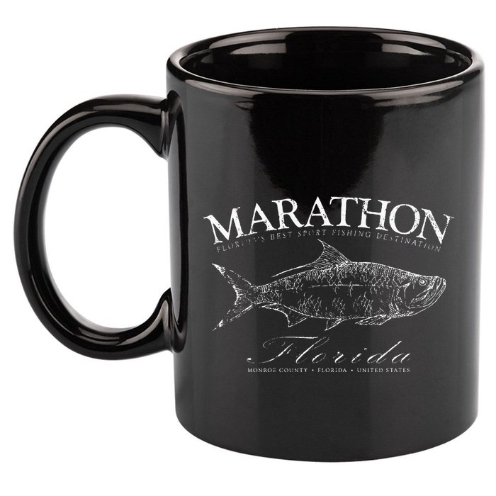 Marathon Tarpon Fishing In Monroe County Florida Keys 11oz C Handle Ceramic Mug