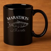 Marathon Tarpon Fishing In Monroe County Florida Keys 11oz C Handle Ceramic Mug