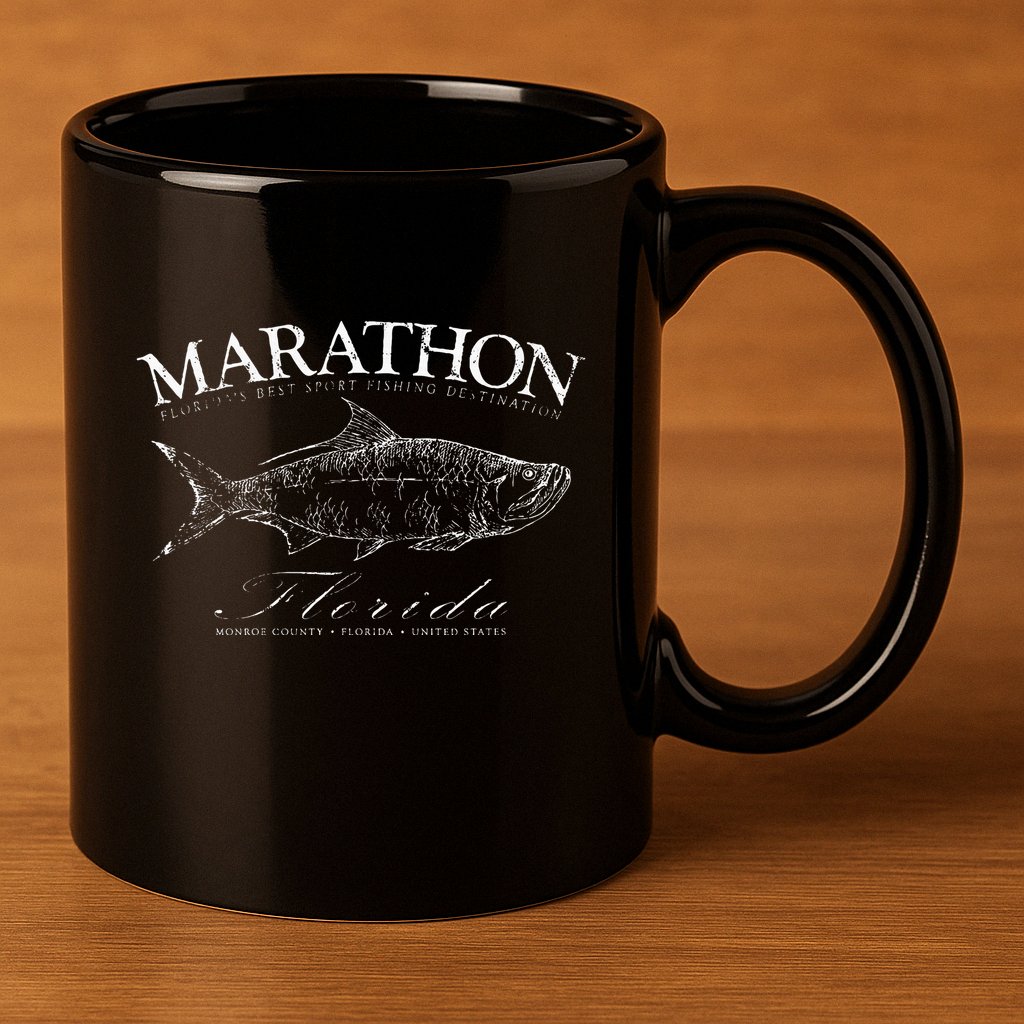 Marathon Tarpon Fishing In Monroe County Florida Keys 11oz C Handle Ceramic Mug