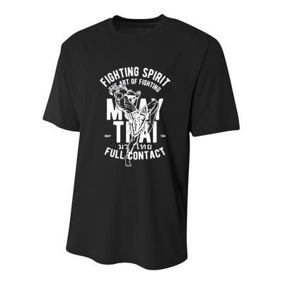Muay Thai Full Contact Martial Arts Mma Youth Performance Sprint T-Shirt