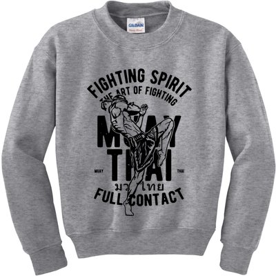 Muay Thai Full Contact Martial Arts Mma Kids Sweatshirt