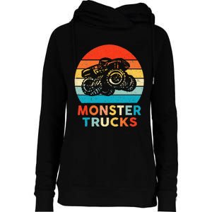 Monster Truck For & Adults Womens Funnel Neck Pullover Hood