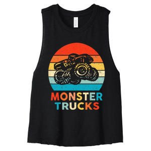 Monster Truck For & Adults Women's Racerback Cropped Tank