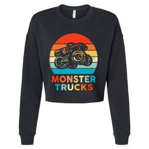 Monster Truck For & Adults Cropped Pullover Crew