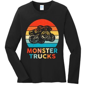 Monster Truck For & Adults Ladies Long Sleeve Shirt