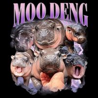 Moodeng The Famous Baby Pigmy Hippo Moodeng Funny Crew Backpack