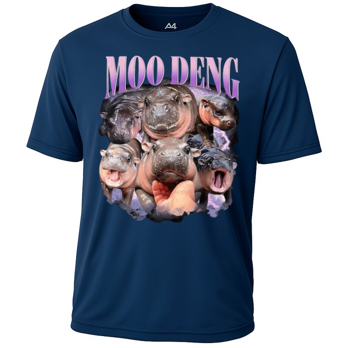 Moodeng The Famous Baby Pigmy Hippo Moodeng Funny Crew Performance Shirt
