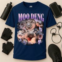Moodeng The Famous Baby Pigmy Hippo Moodeng Funny Crew Performance Shirt