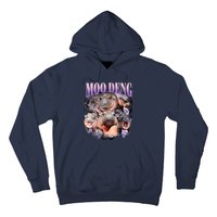 Moodeng The Famous Baby Pigmy Hippo Moodeng Funny Crew Hoodie